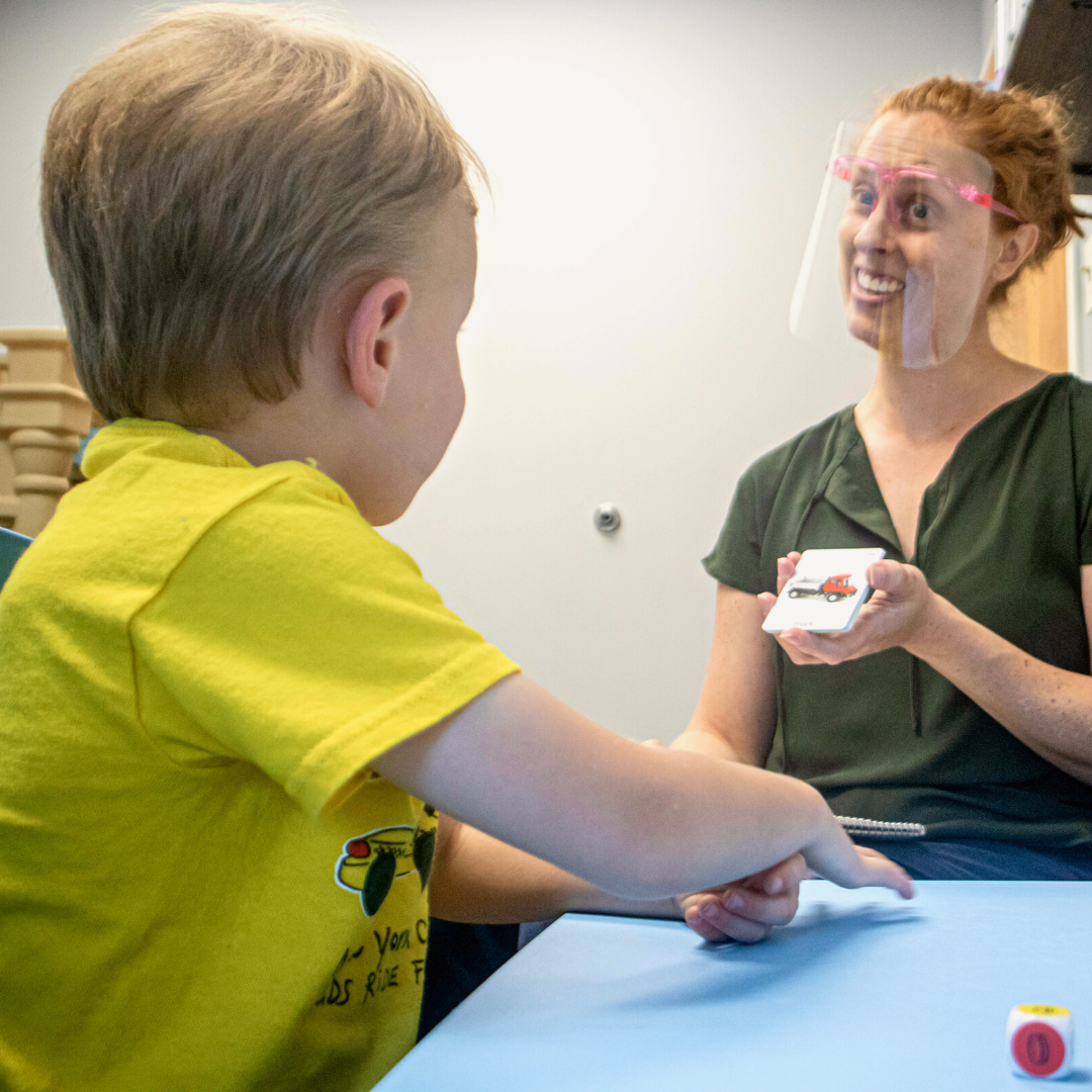 Speech-Language Pathologist using wait time as an approach to develop a child's speech and language skills